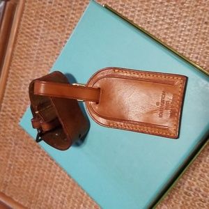 Louis Vuitton leather luggage tag